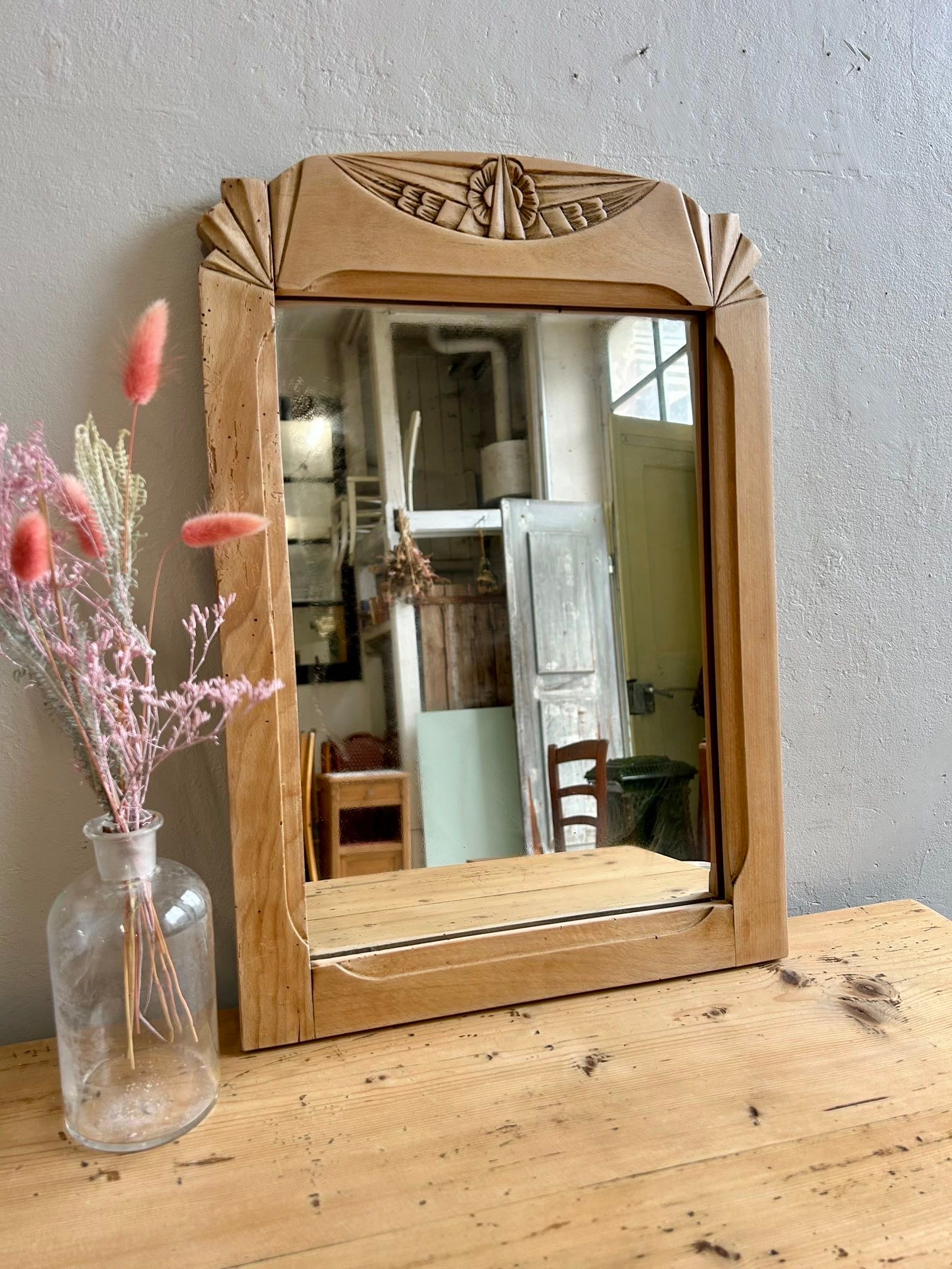 Miroir Art Deco à poser - Patine