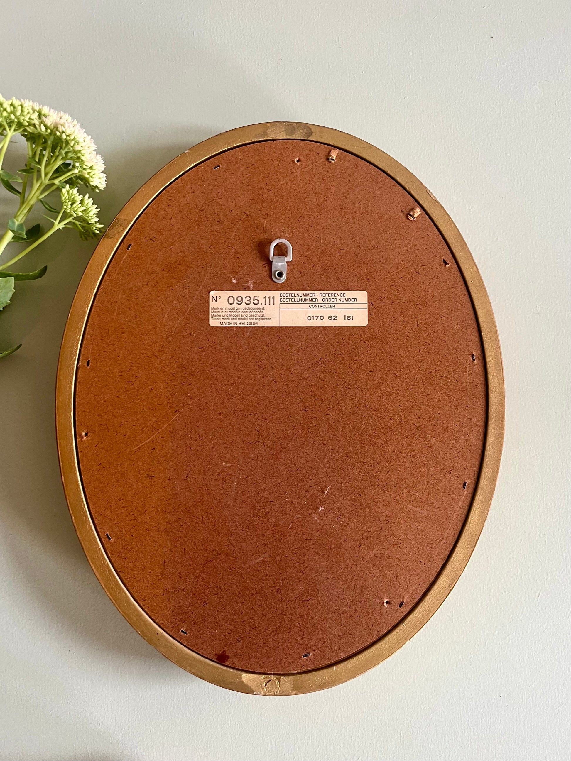 Miroir ovale vintage doré  Décoration Patine