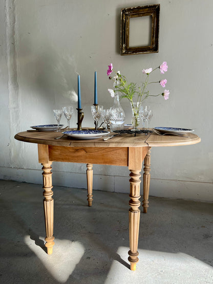 Table ovale à volets en bois  Meubles Patine