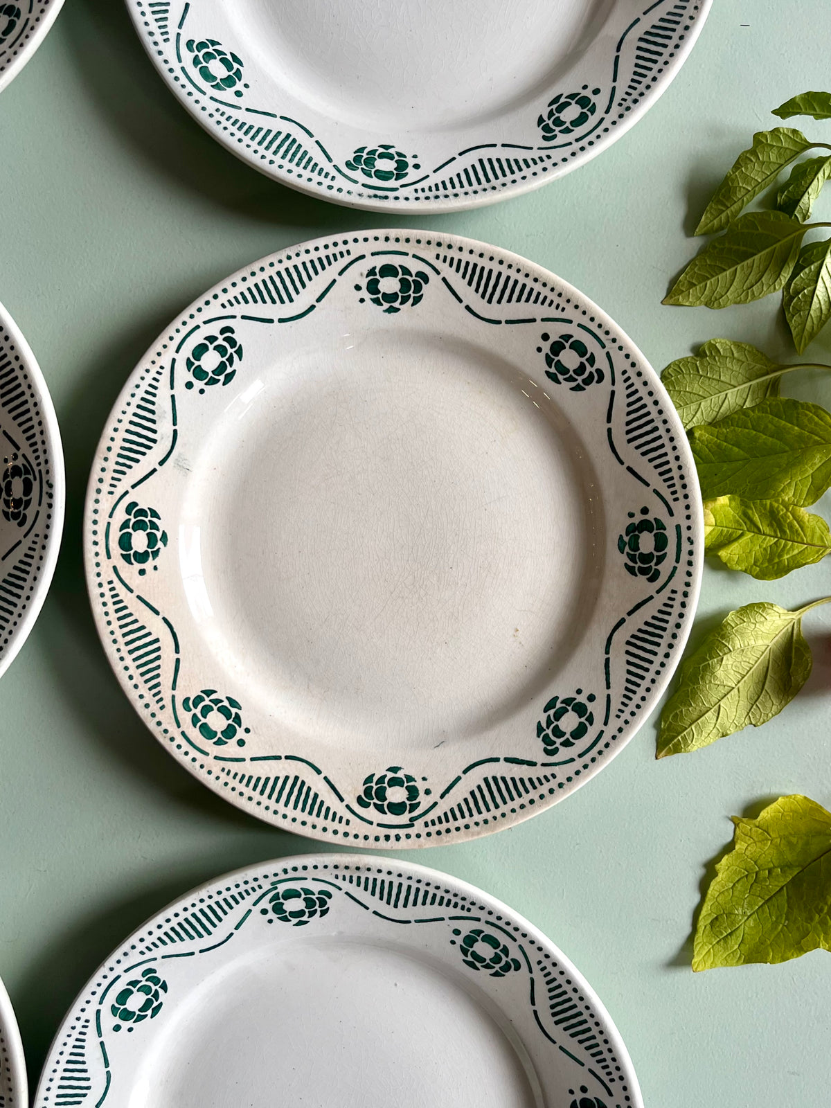Assiettes anciennes Nouvelles Galeries Paris modèle Robert – Lot de 6  Vaisselle Patine