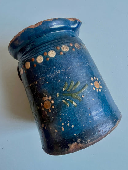 Pichet ancien émaillée bleue  Vaisselle Patine