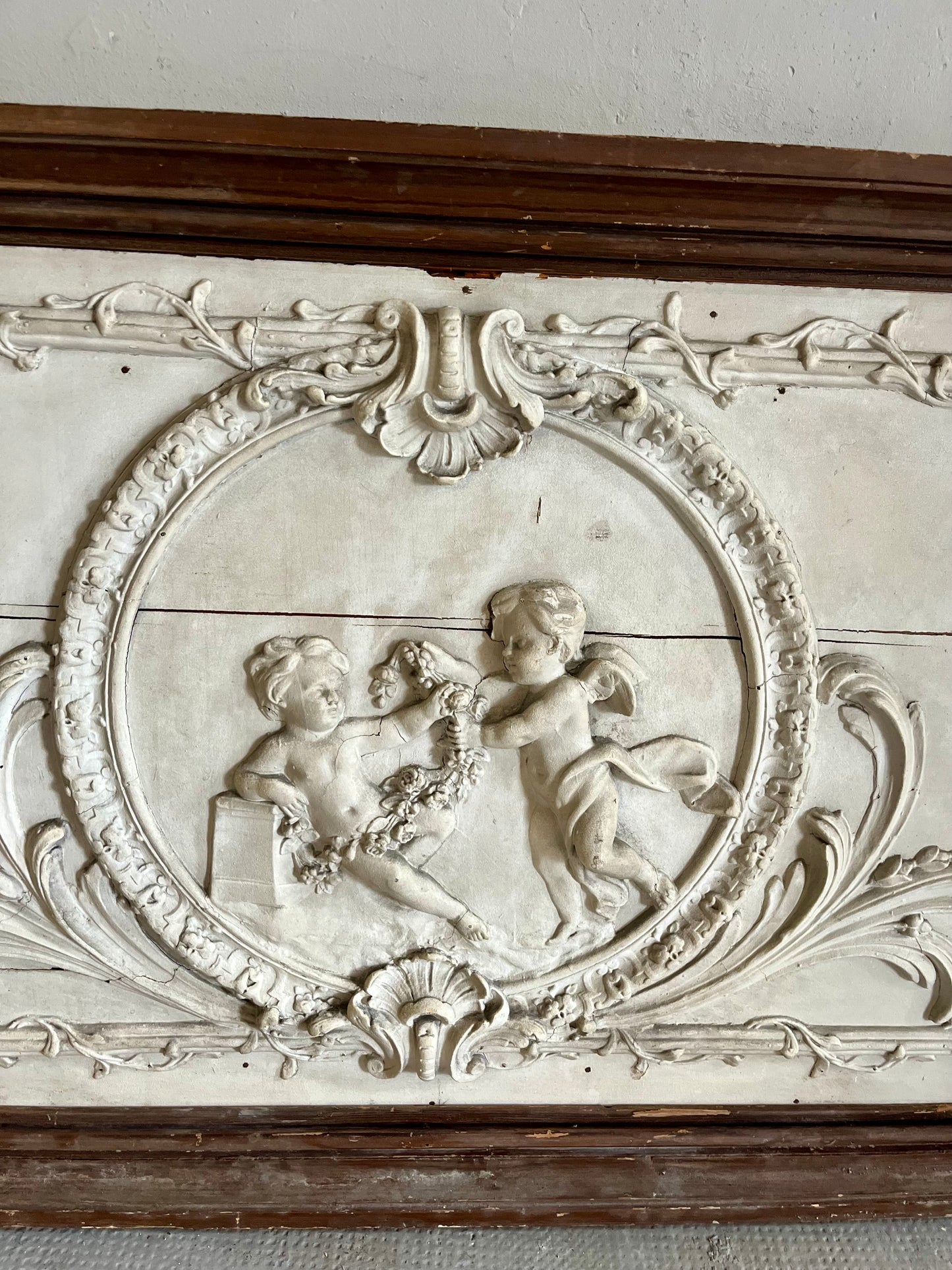 Panneau mural décoratif ancien « anges »