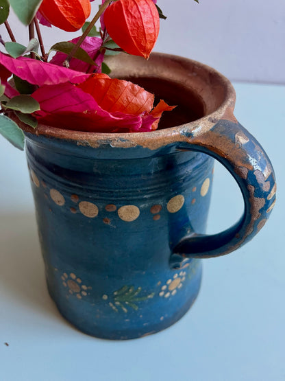 Pichet ancien émaillée bleue  Vaisselle Patine