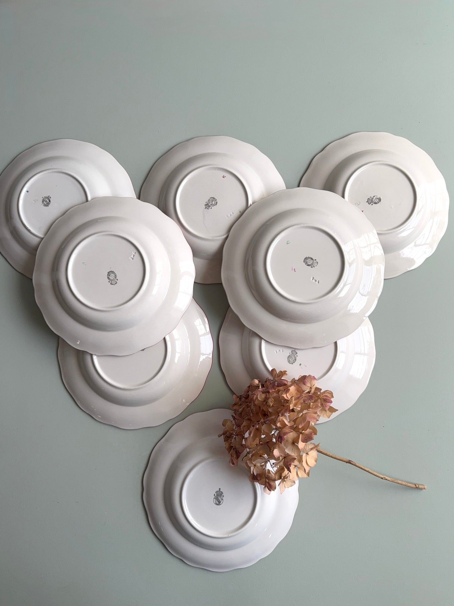 Assiettes creuses de Lunéville - lot de 8