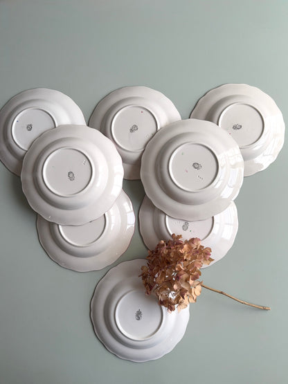 Assiettes creuses de Lunéville - lot de 8