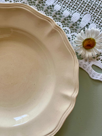 Assiettes creuses Sarreguemines beige- lot de 3 - Patine