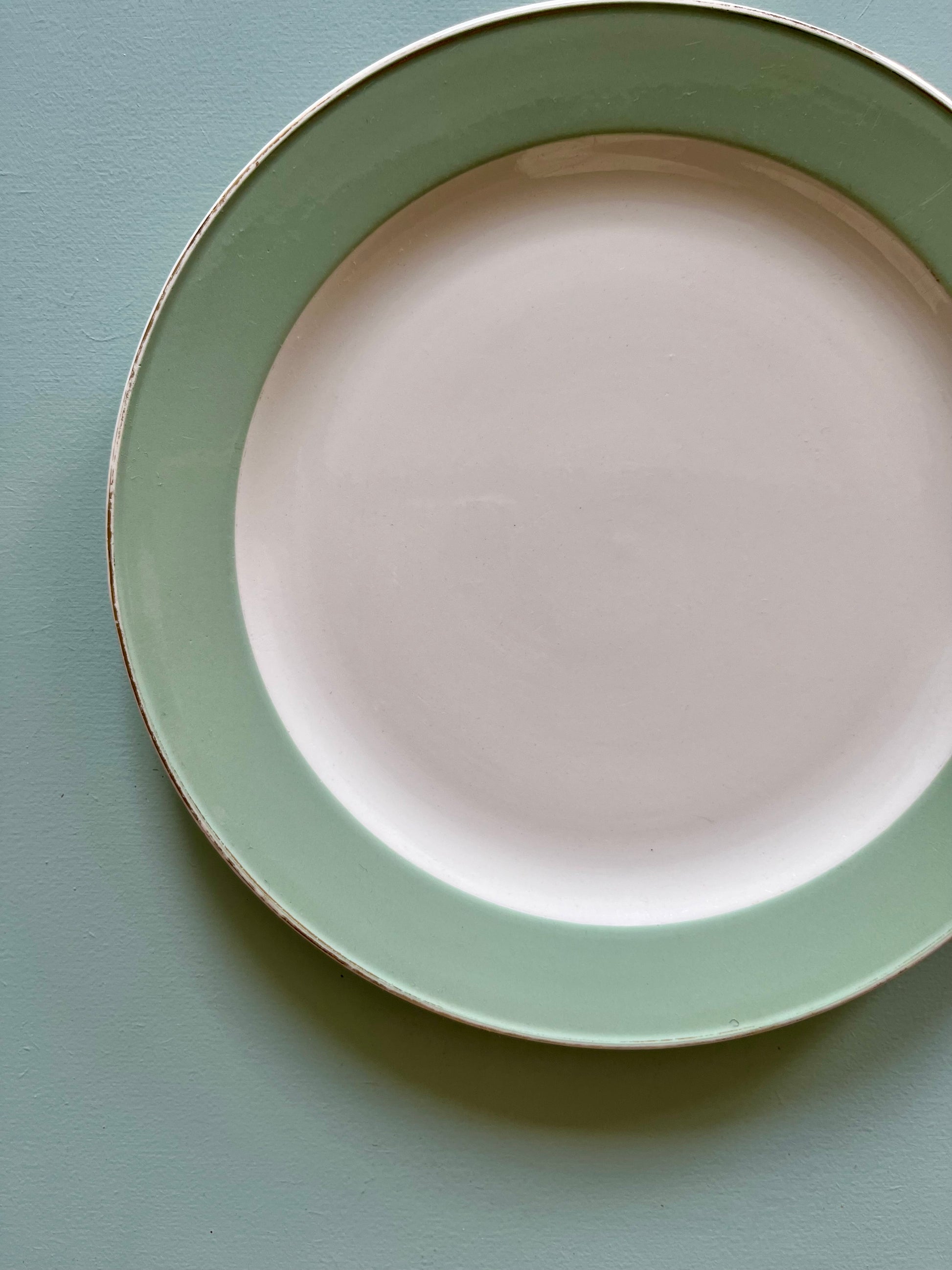 Grande assiettes Villeroy et Boch bord vert   Patine