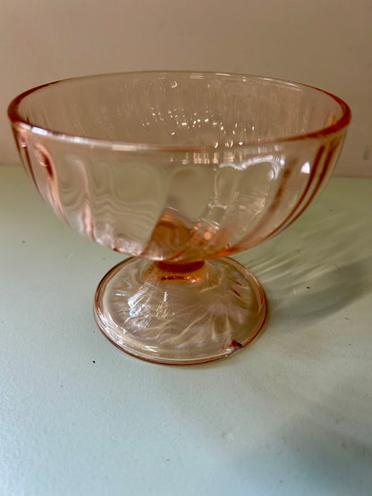 Coupes à glace en Rosaline - lot de 8   Patine