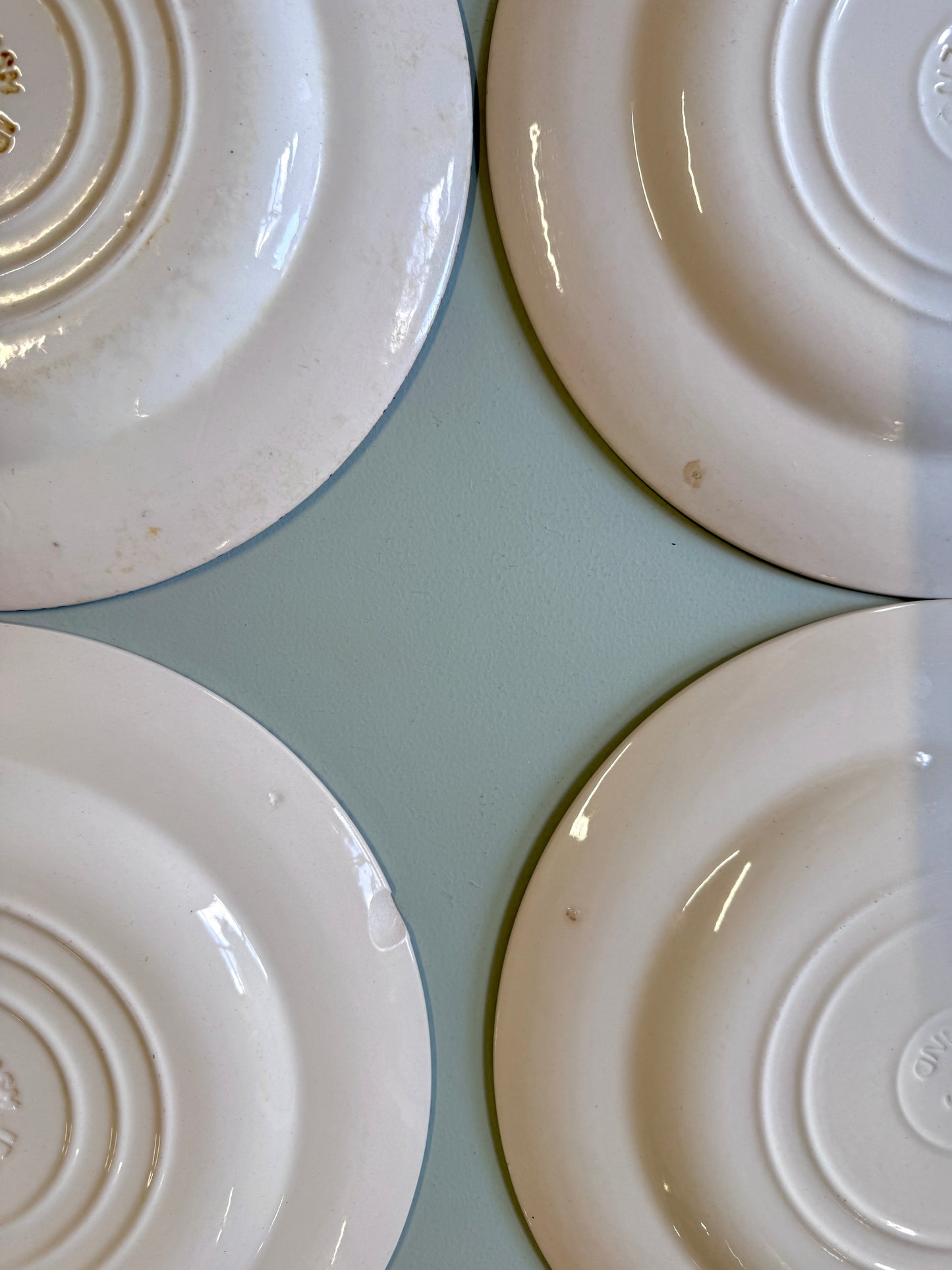 Assiettes plates en terre de fer England - lot de 6