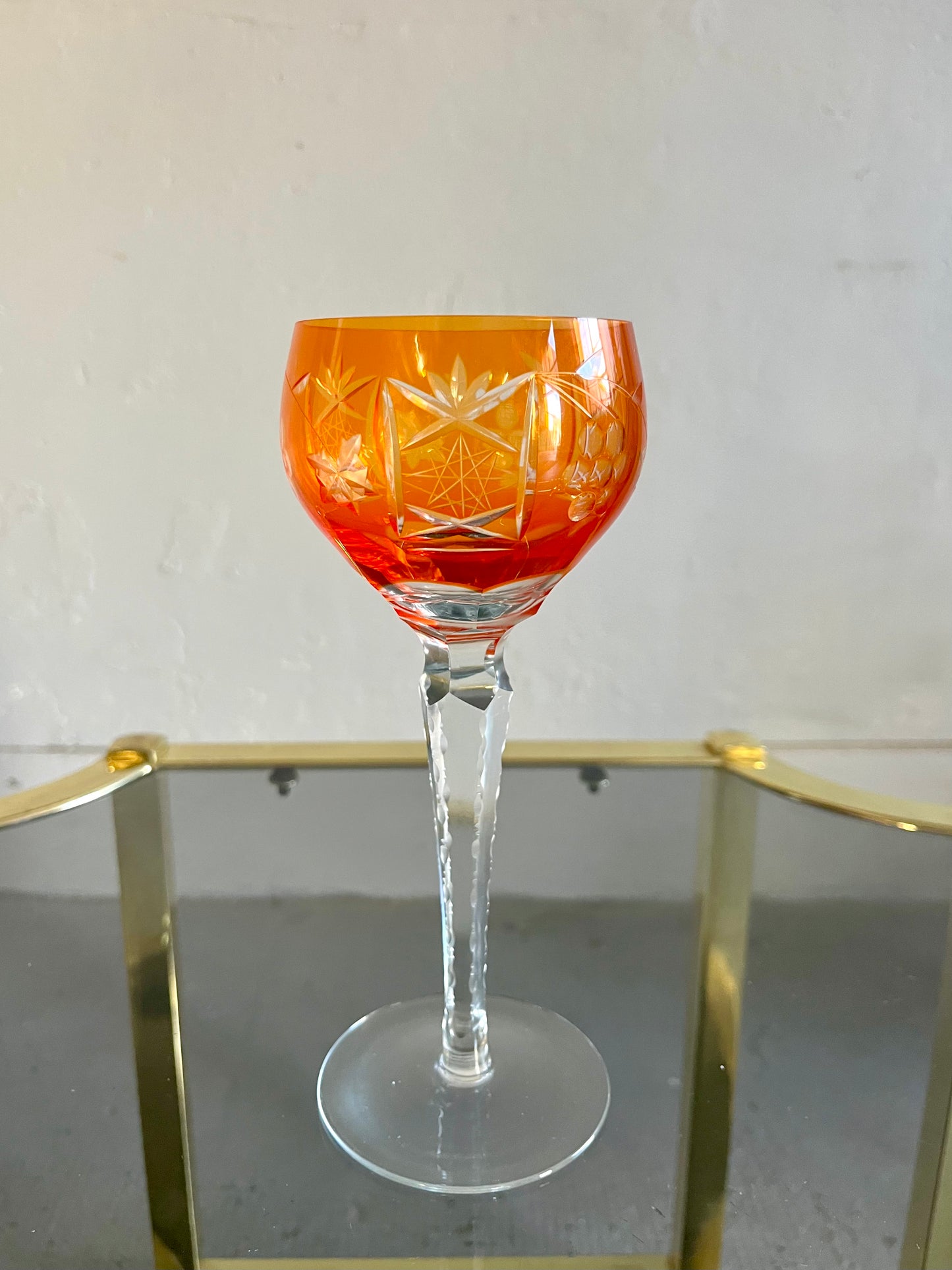 Verres à vin Römer orange en cristal taillé – lot de 5  Vaisselle Patine