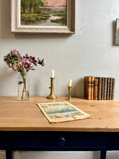 Bureau/table bleu nuit et bois