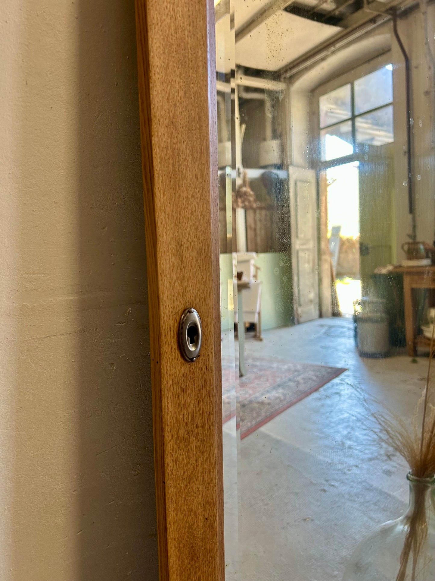 Miroir - ancienne porte   Patine