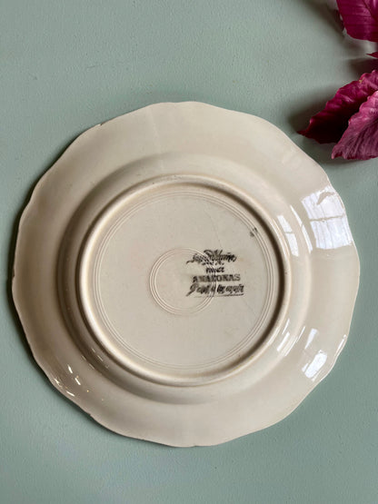 Assiettes anciennes Sarreguemines modèle Amazones – Lot de 2  Vaisselle Patine