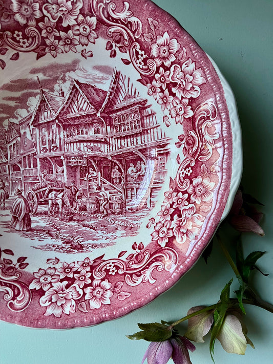 Saladier anglais vintage rouge Royal Tudor