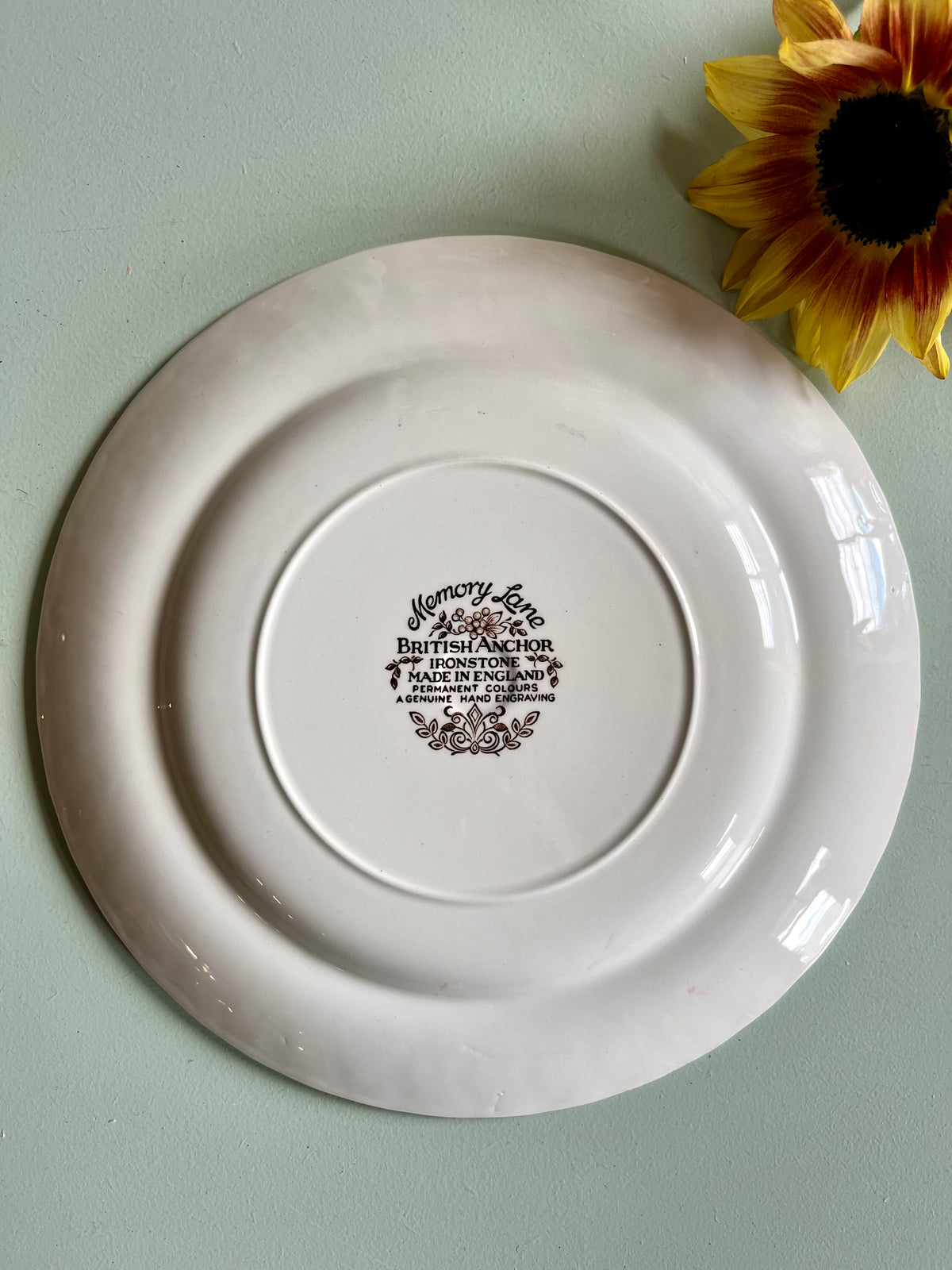 Assiette anglaise Memory Lane – British Anchor  Vaisselle Patine
