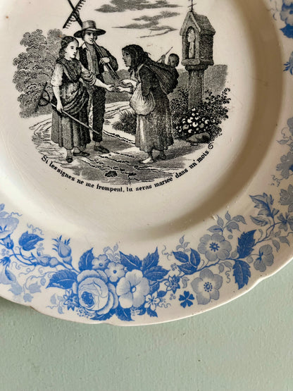 Assiette parlante ancienne