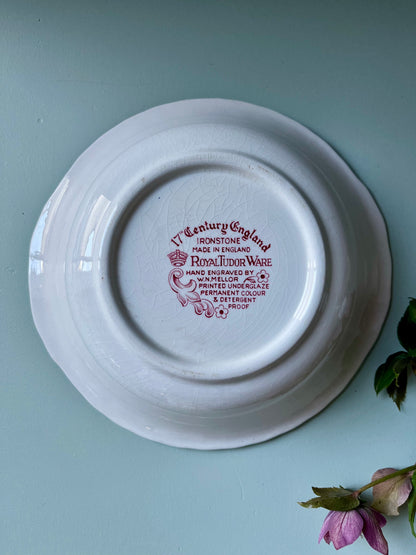 Saladier anglais vintage rouge Royal Tudor