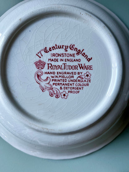 Saladier anglais vintage rouge Royal Tudor