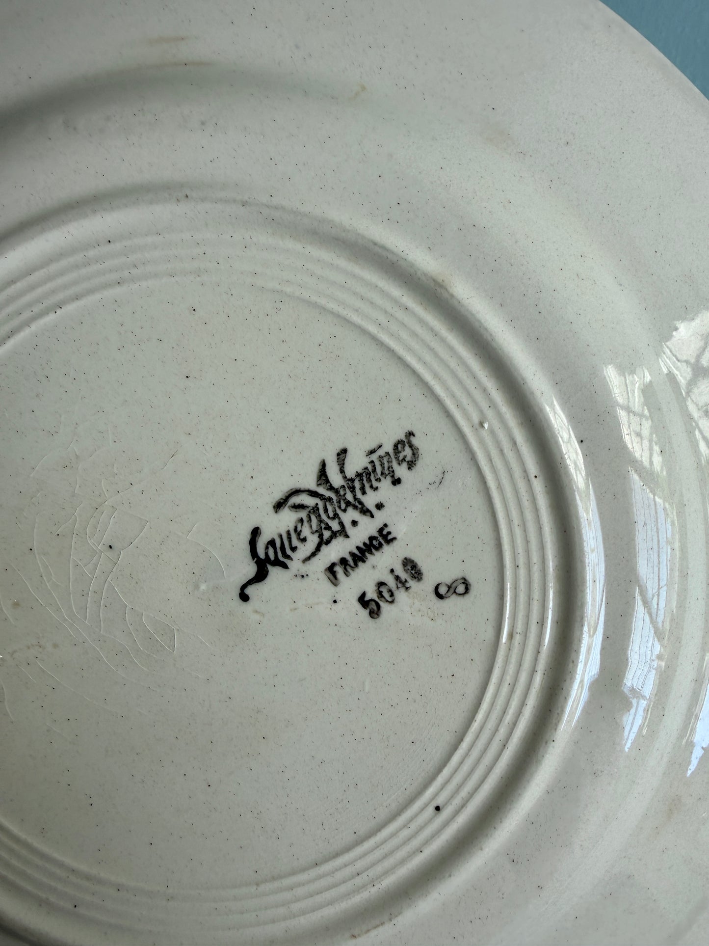 Assiette plate de Sarreguemines
