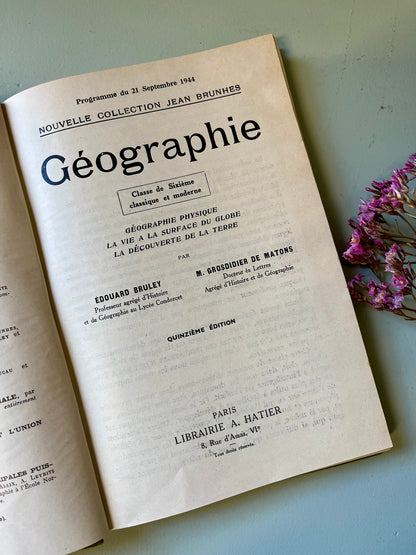 Manuel ancien de géographie