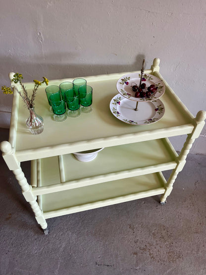 Desserte de service jaune pâle  Meubles Patine