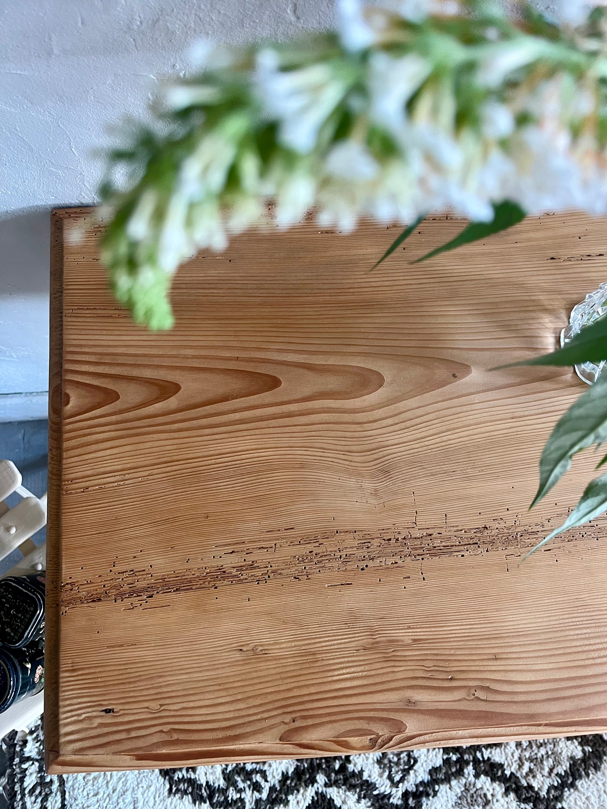 Console rénovée en bois   Patine