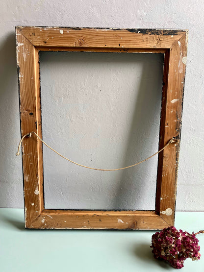 Cadre en bois peint en noir