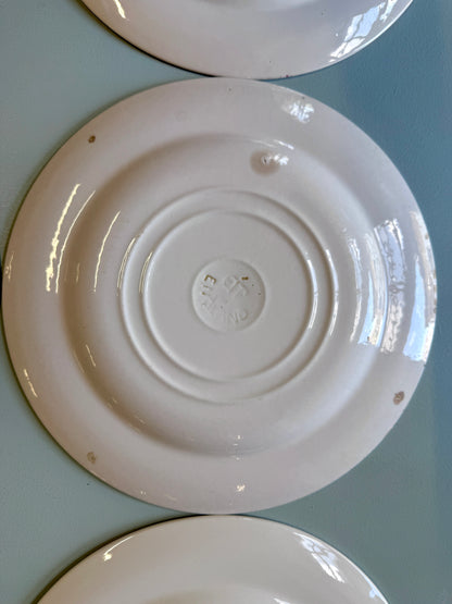 Assiettes plates en terre de fer England - lot de 6