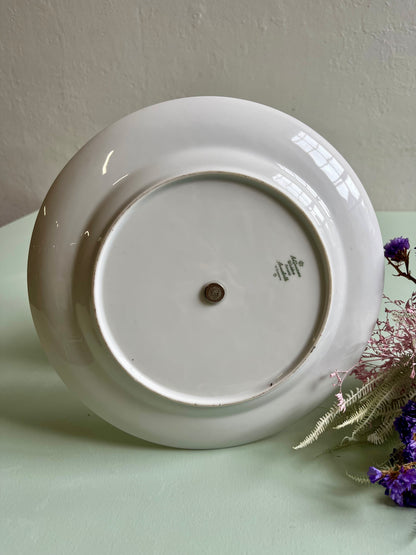 Plat de service en porcelaine décor mûres
