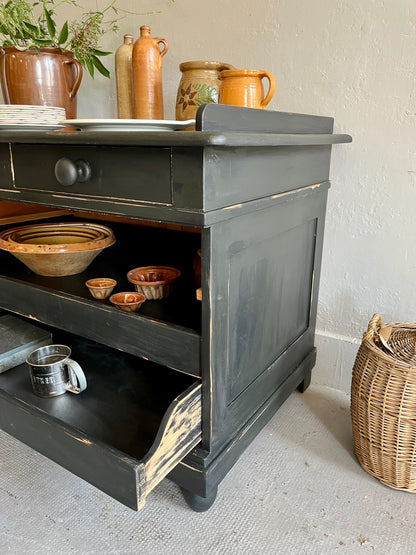 Buffet patiné noir ancien  Meubles Patine