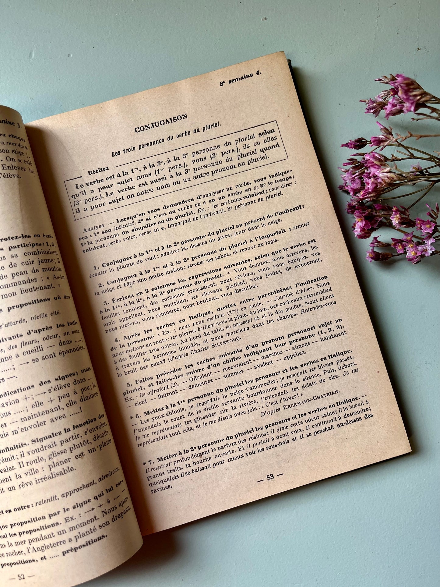 Livre de grammaire ancien/ manuel vintage