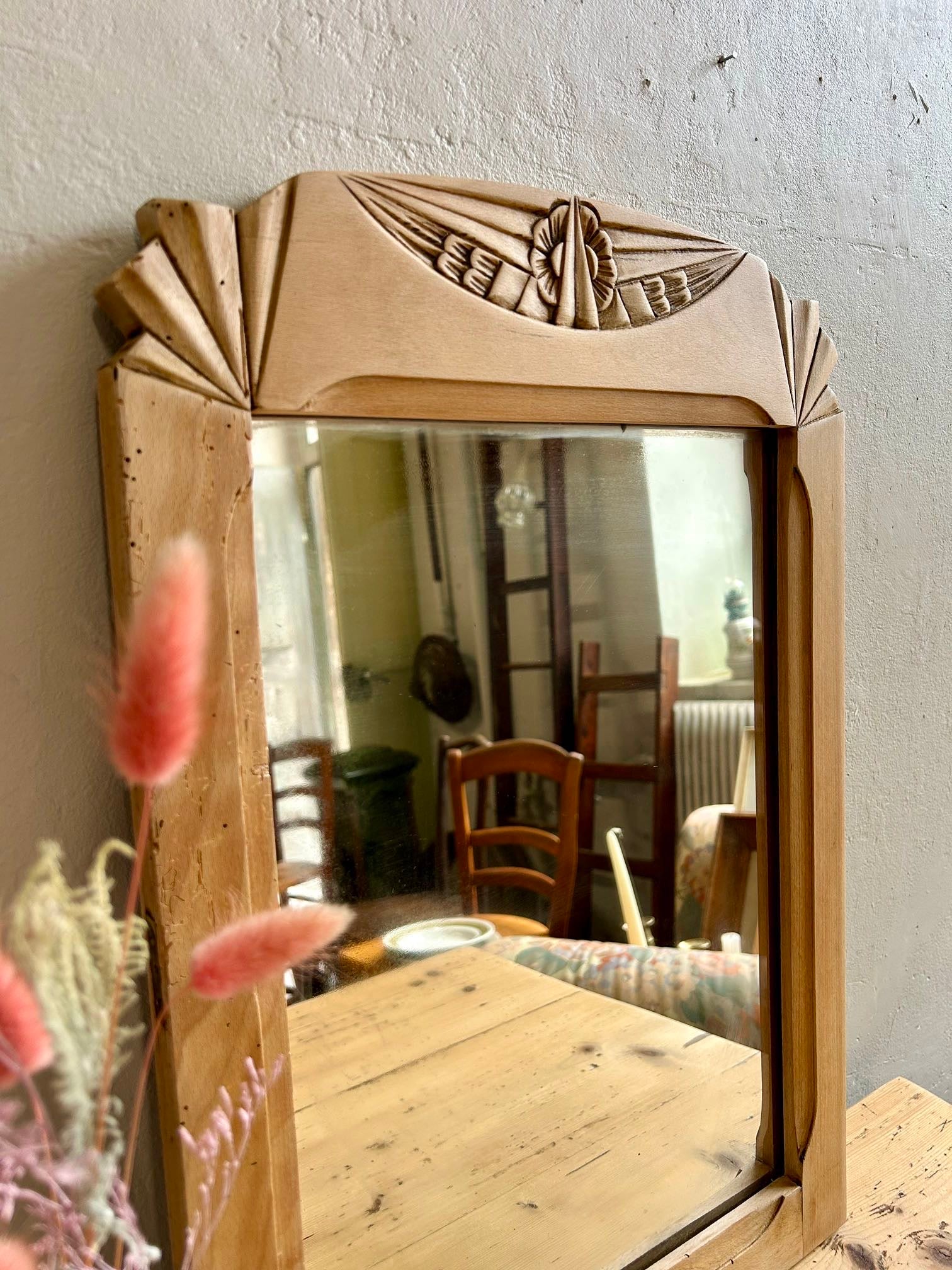 Miroir Art Deco à poser - Patine