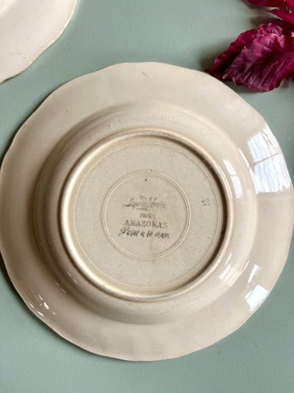 Assiettes creuses Sarreguemines modèle Amazone - lot de 3  Vaisselle Patine