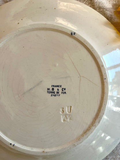 Assiette terre de fer « Gagny »   Patine