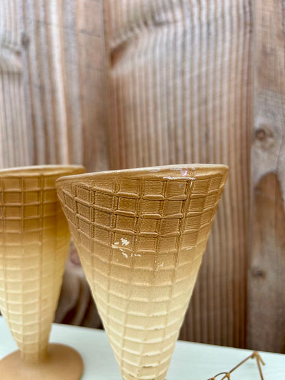 Coupes à glace cornet - lot de 2