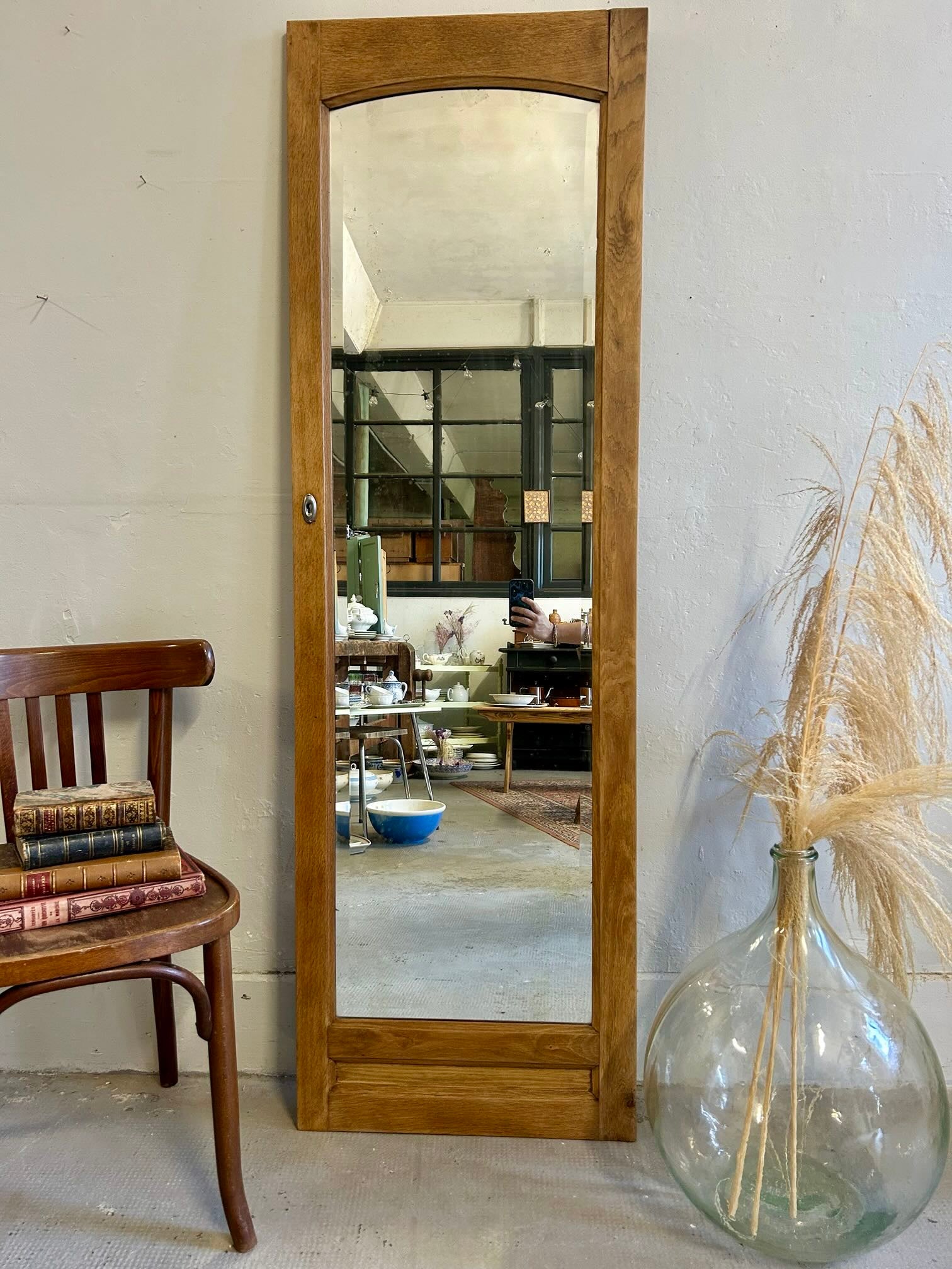 Miroir - ancienne porte   Patine
