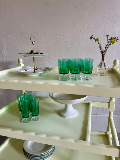Desserte de service jaune pâle  Meubles Patine