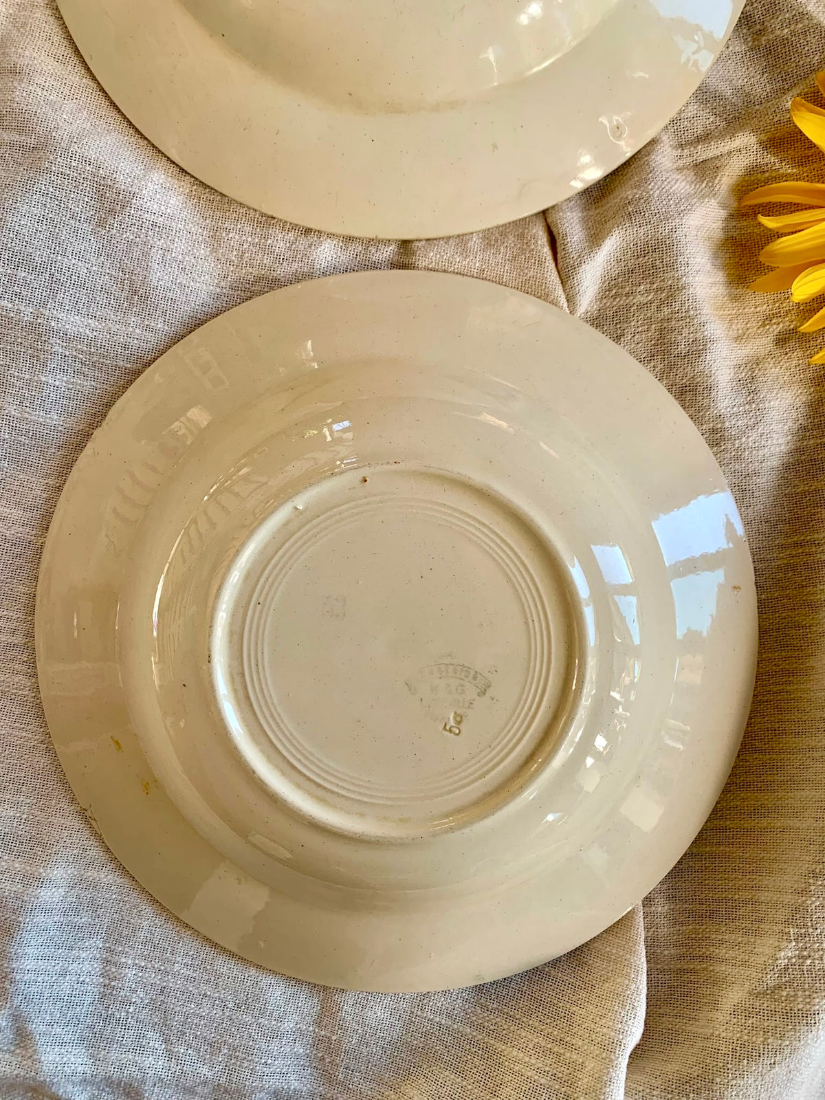 Lot de 2 assiettes creuses anciennes K&G Lunéville  Vaisselle Patine