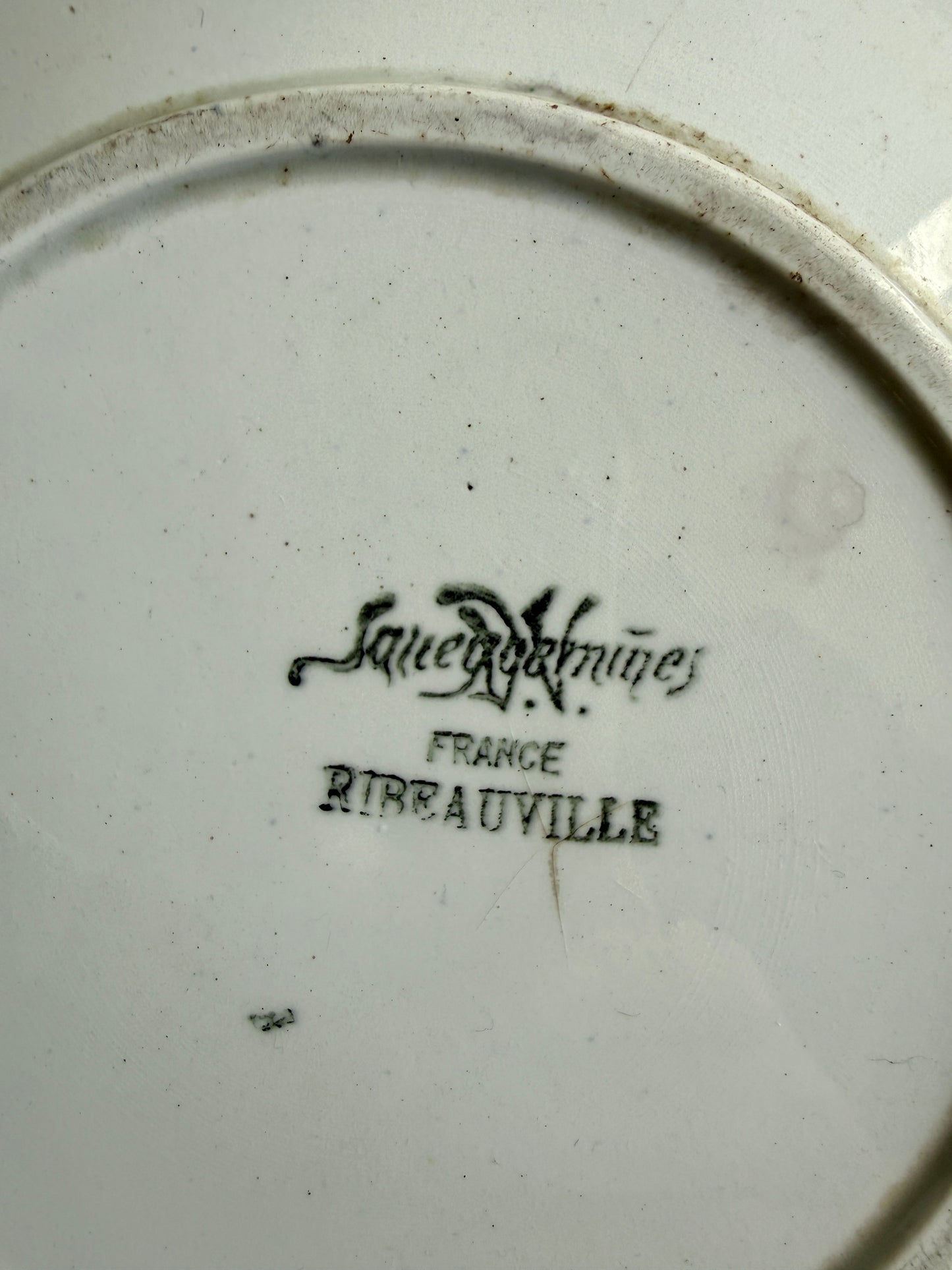 Assiettes à dessert modèle Ribeauvillé Sarreguemines - lot de 2