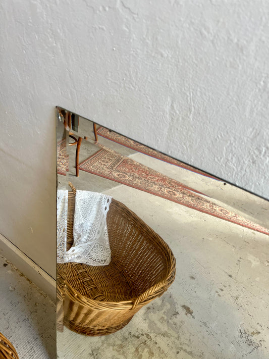 Grand miroir biseauté vintage