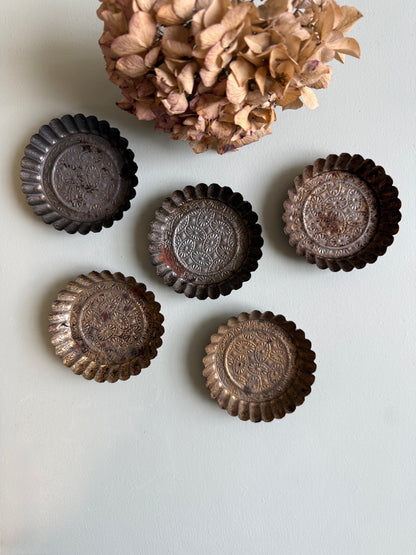 Moules à mini-tartes vintage - lot de 5