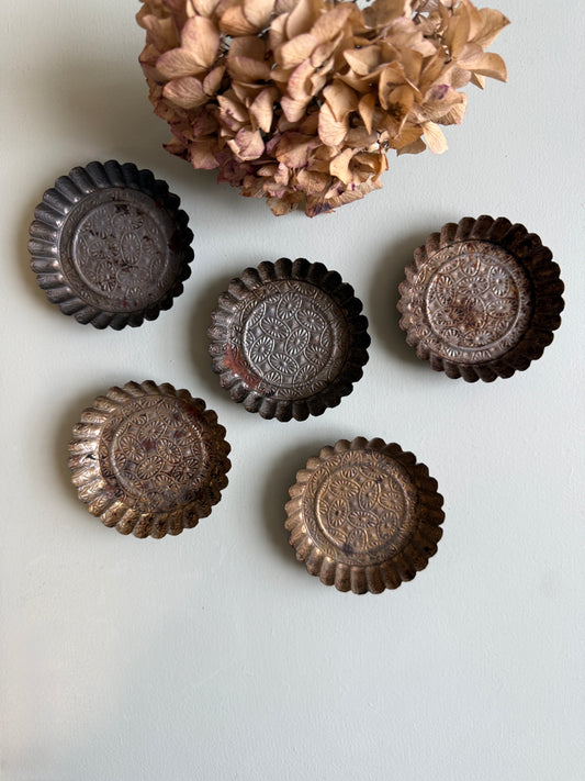 Moules à mini-tartes vintage - lot de 5