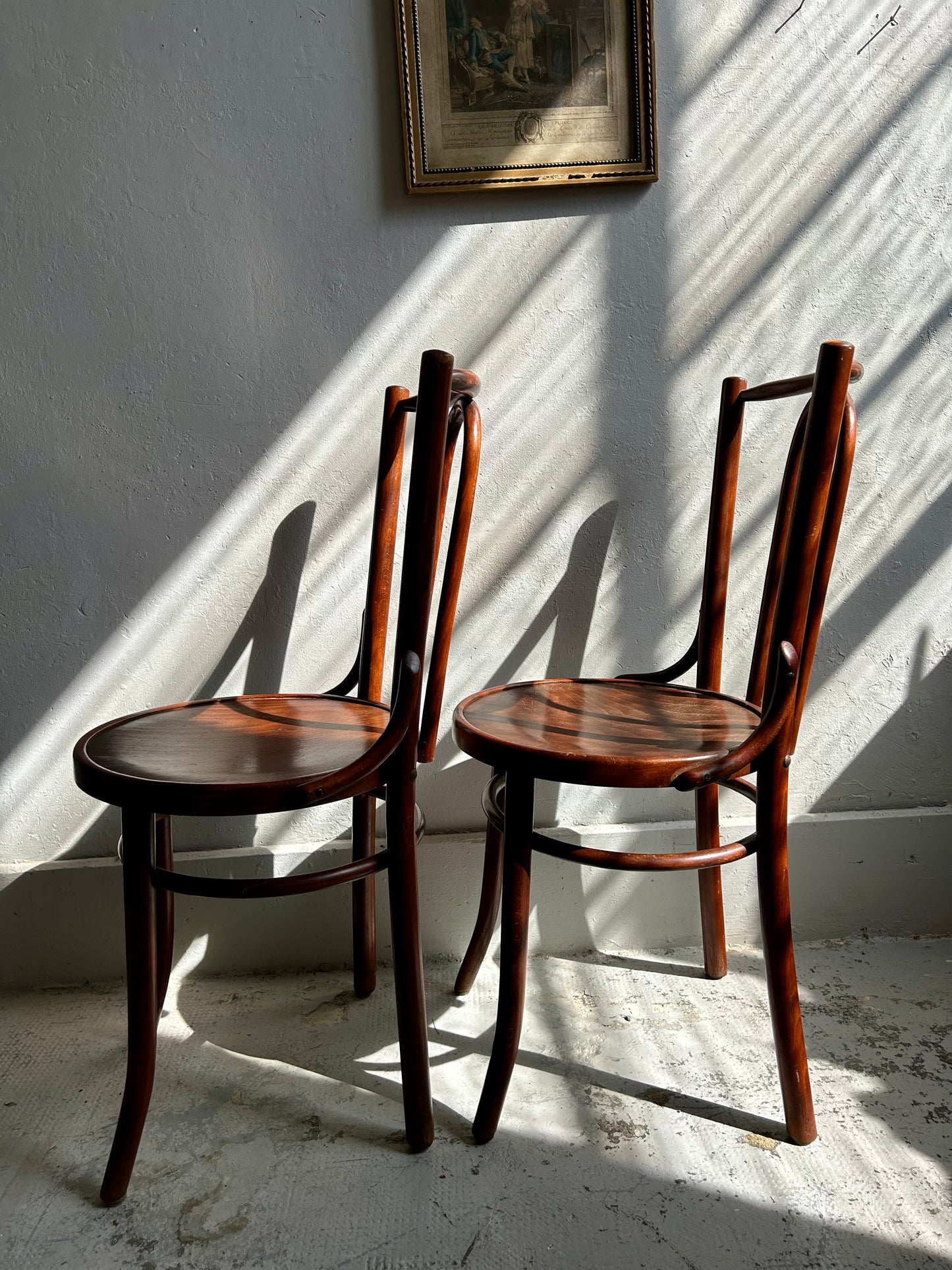 Chaise bistrot bois courbé - lot de 2