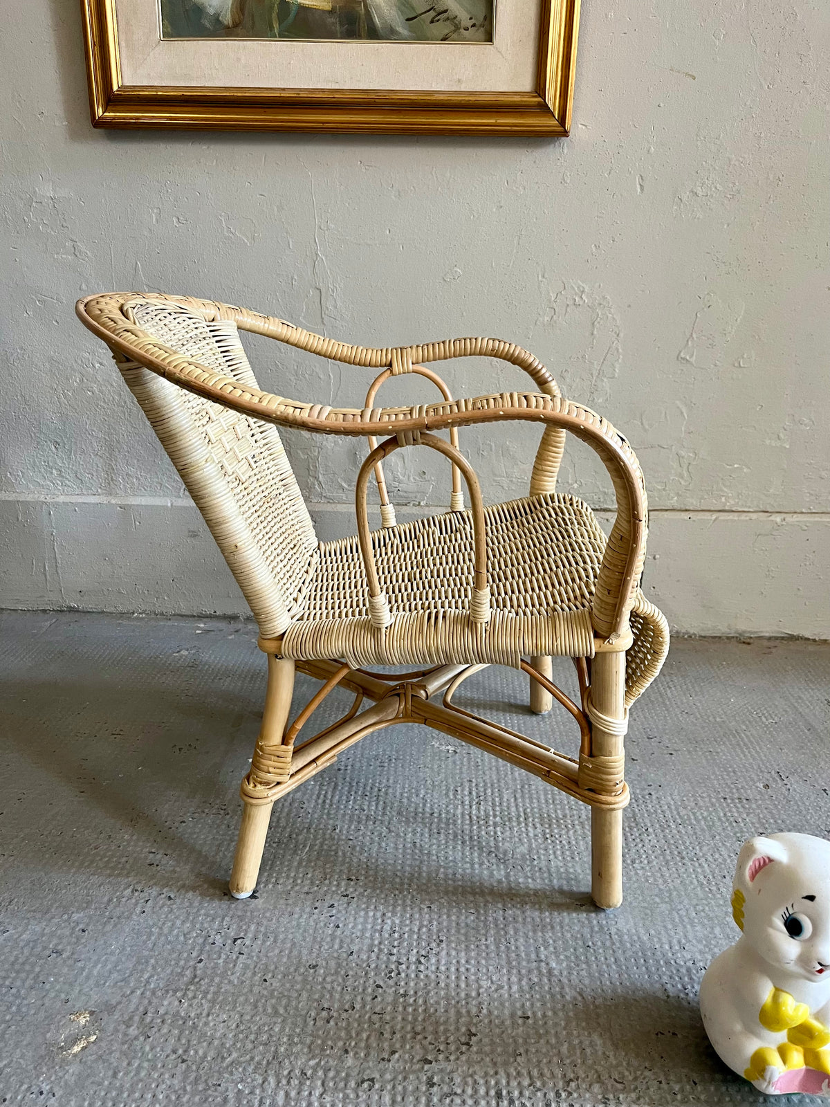 Chaise enfant en osier  Meubles Patine