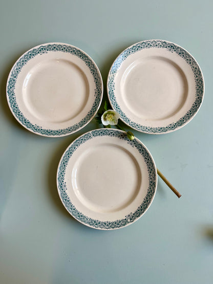 Assiettes plates Longchamp modèle « andré » lot de 3