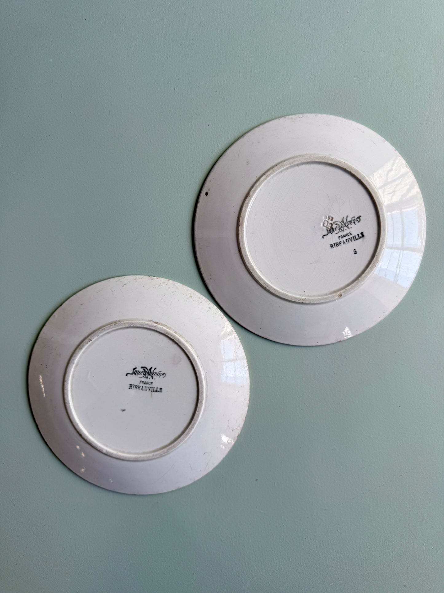 Assiettes à dessert modèle Ribeauvillé Sarreguemines - lot de 2