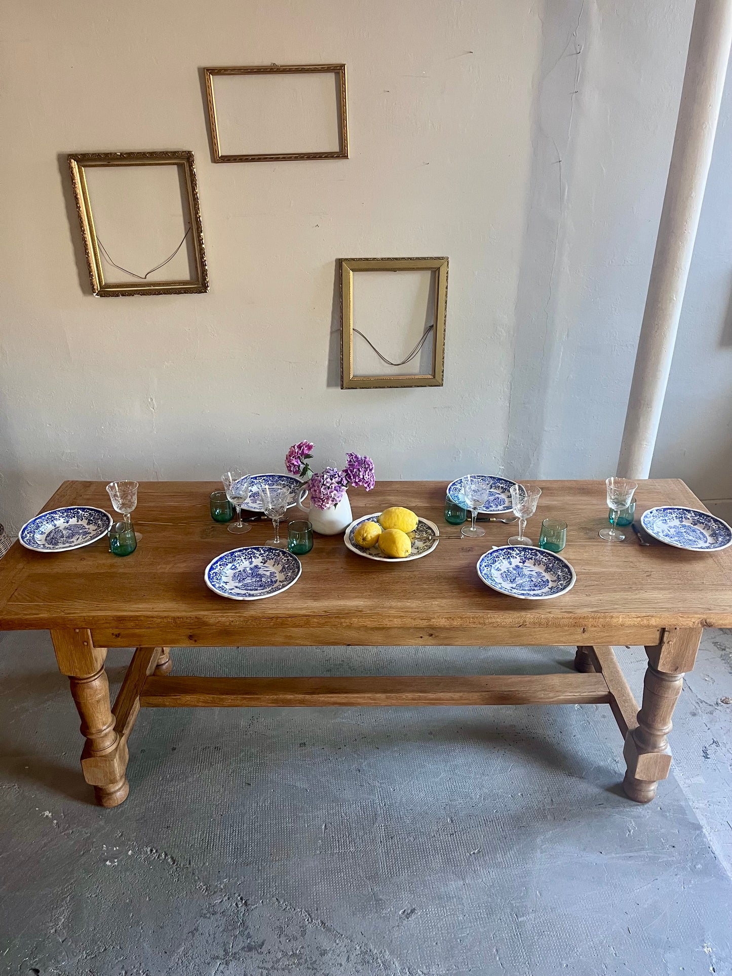 Table de ferme ancienne en bois massif  Meubles Patine
