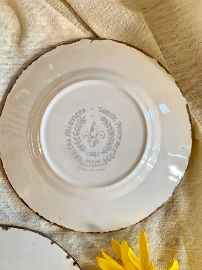 Assiettes botaniques – Faïences de Haute-Provence-lot de 3  Vaisselle Patine