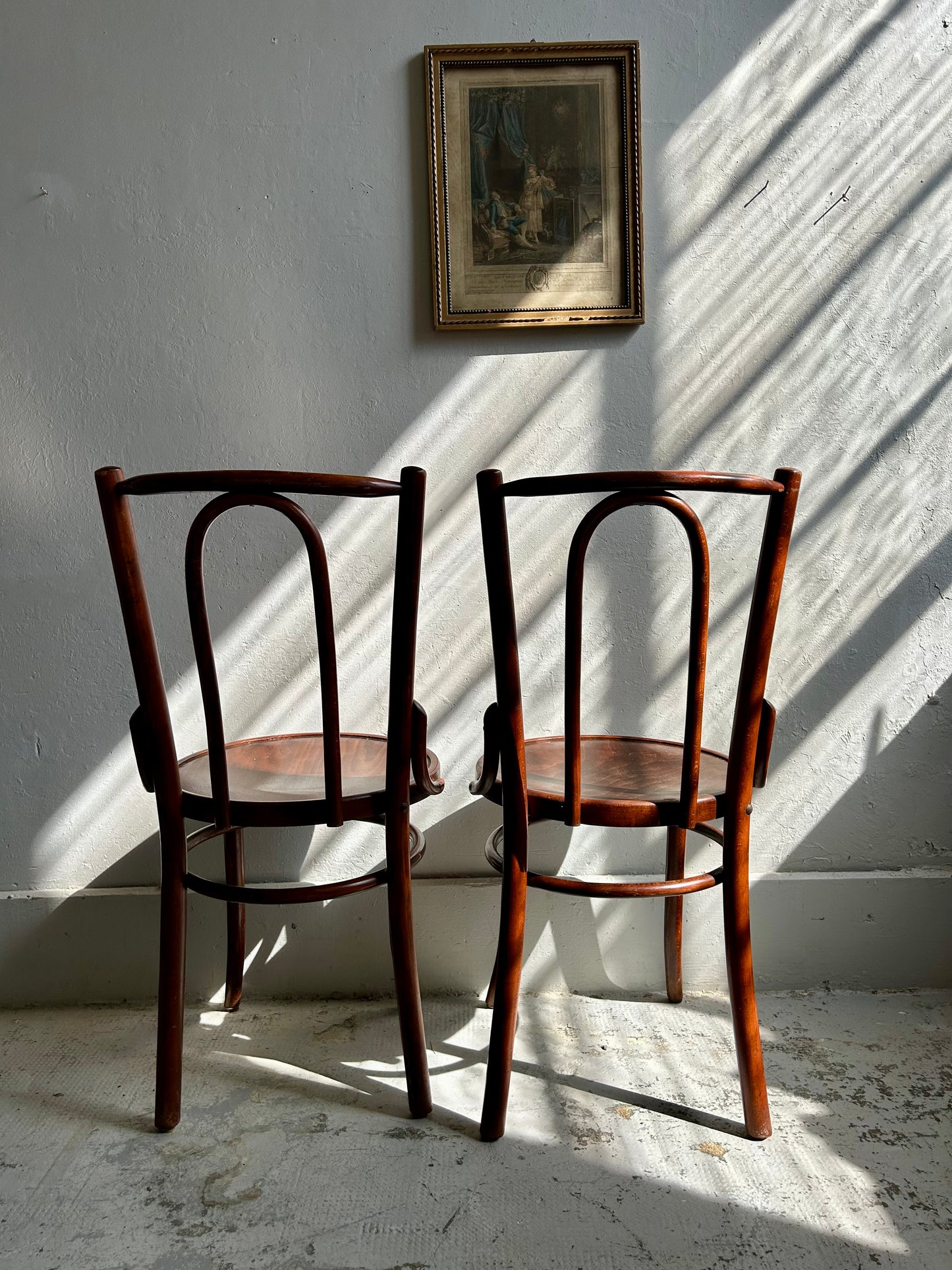 Chaise bistrot bois courbé - lot de 2