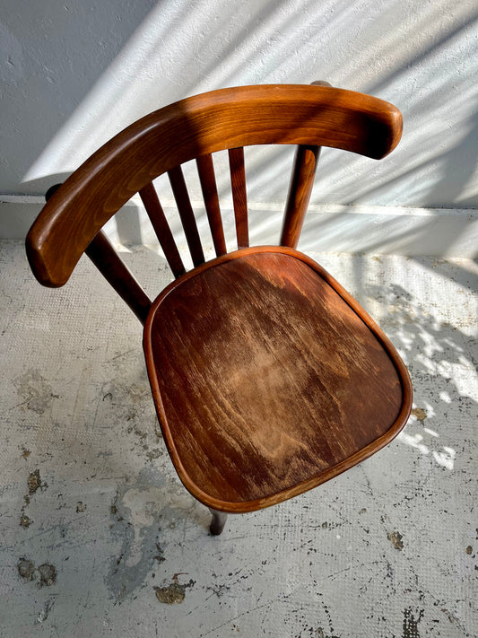 Chaise bistrot ancienne bois foncé